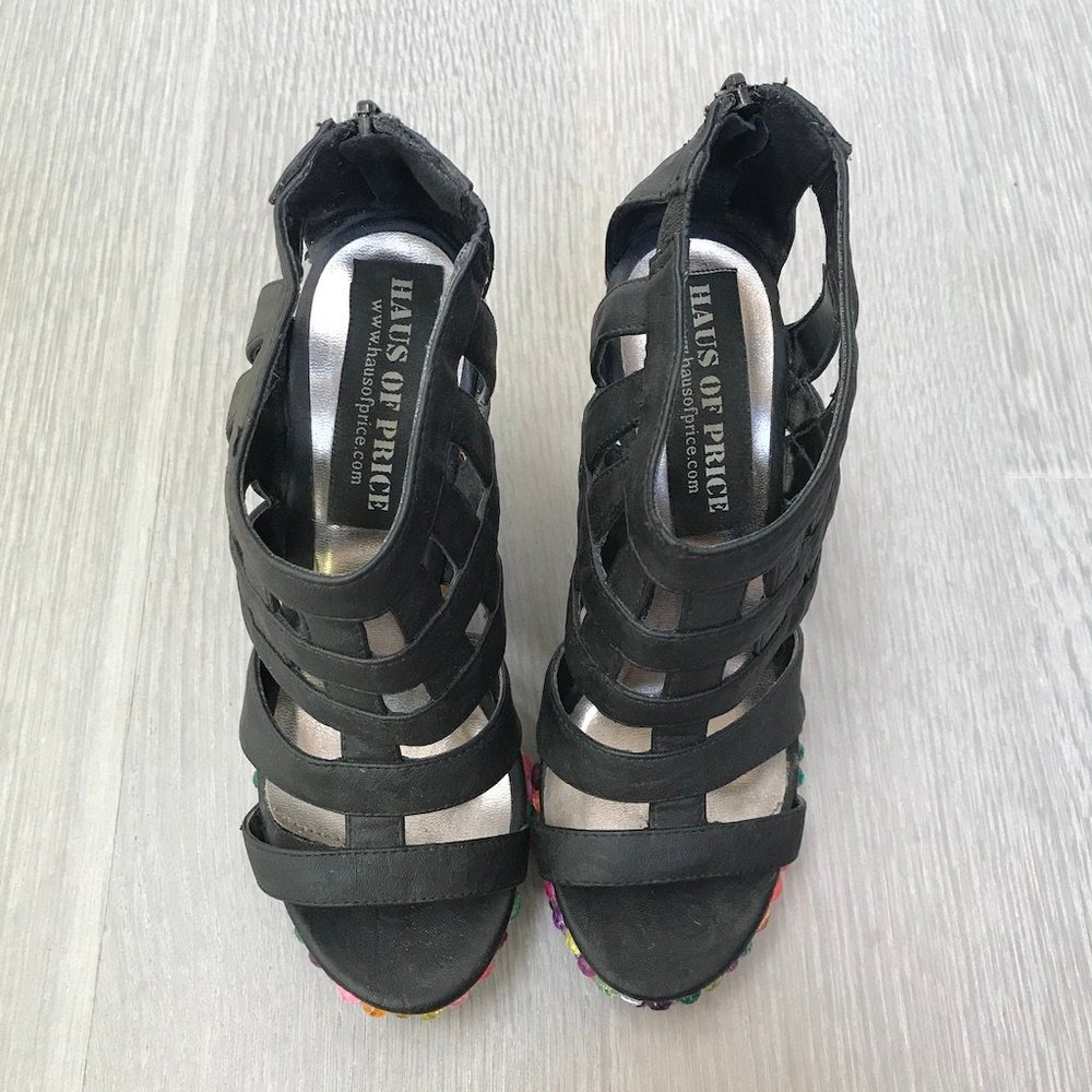 Haus of Price Cage Wedge in Multi Gem RARE - Picture 5 of 16